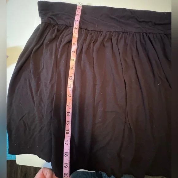Lane Bryant Black Skater Skirt Plus Size 22/24 Stretch Pull-On Flowy - Picture 5 of 7